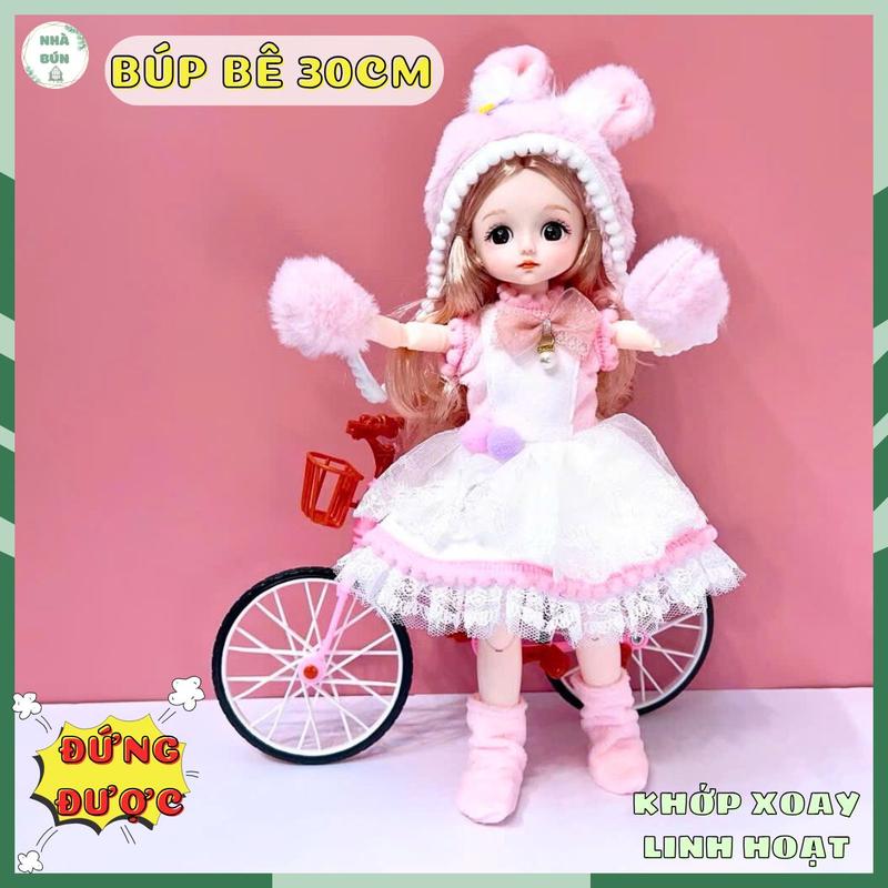 Búp Bê 30cm Kèm Quần Áo Có Khớp Linh Hoạt Mắt Long Lanh Dễ Thương Siêu Đáng Yêu Cho Bé Gái N12