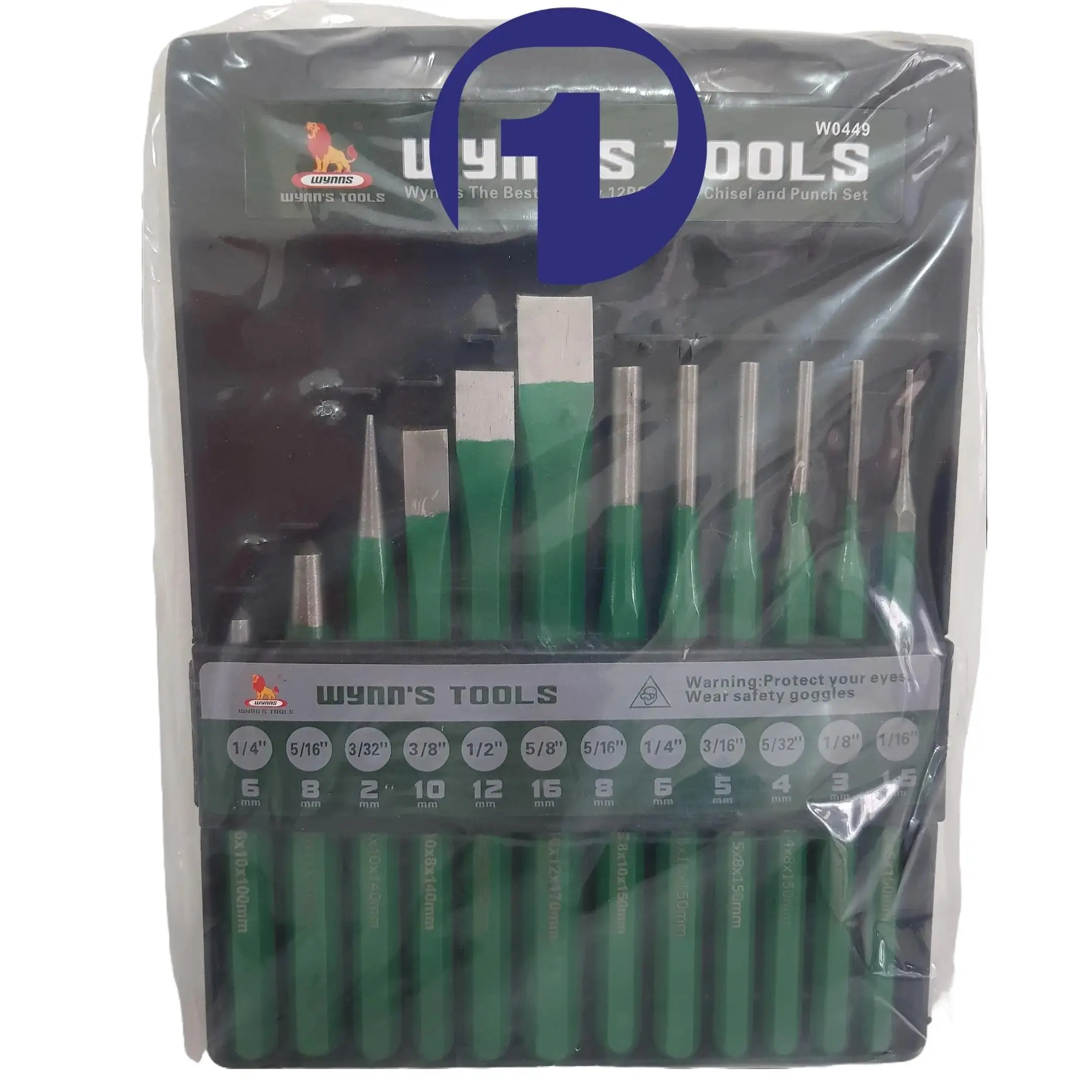 PUNCH & CHISEL SET 12PCS WYNNS W0449 DRIP & PAHAT BESI SET 12 PCS
