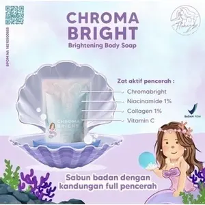 Chroma Bright Brightening body soap  by Flohera  | SALMON DNA SOAP BY FLOHERA | Sabun kunyit flohera Niacinamide