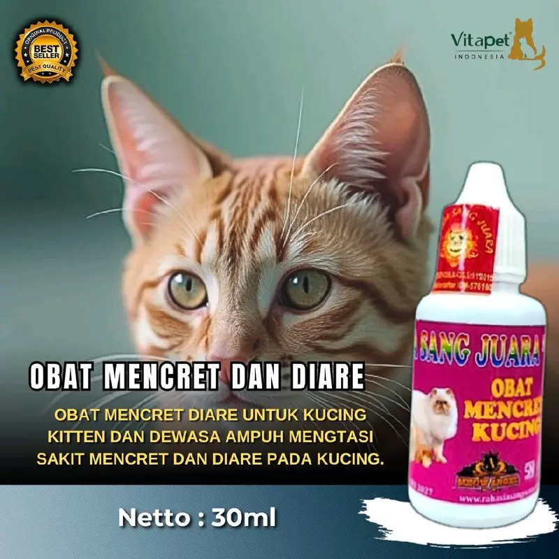 OBAT Mencret Dan Diare Untuk Kucing 30ml - Ampuh Mengatasi Mencet dan Diare pada Kucing 0