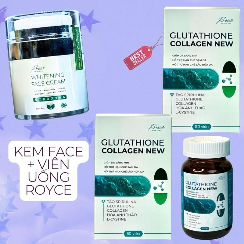 VIÊN UỐNG LOẠI MỚI hỗ trợ TRẮNG TRẺ MỊN DA ROYCE GLUTATHIONE Hộp 50 Viên HIỆU QUẢ