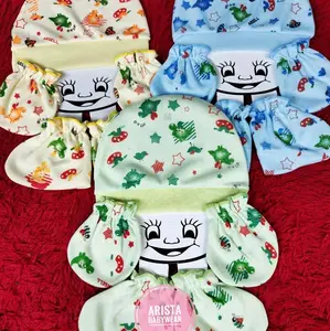 ARSEL BABY - 1SET TOPI + SARTAKI BAYI FULL WARNA MOTIF
