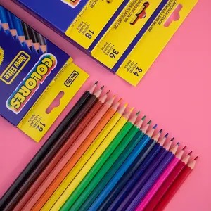 Pensil Warna Anak Set Isi 6/12/18/24 Kotak Warna Gambar - Stationery