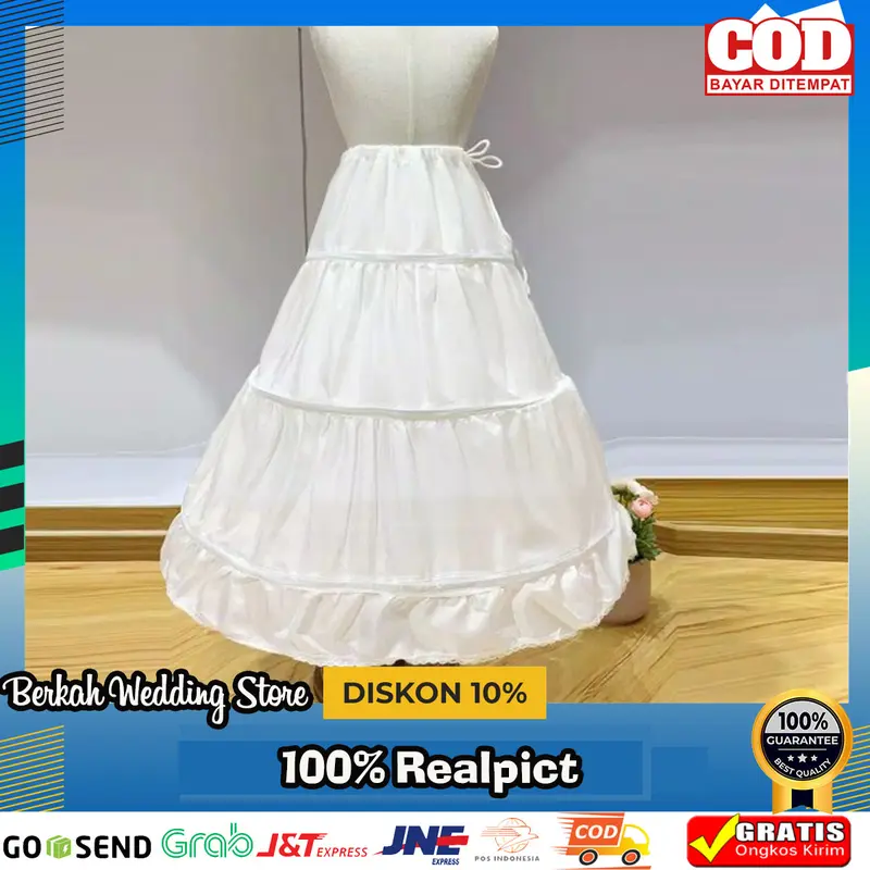 Petikut  Ring 3 Tanpa jala/tile Petticoat pertikut pengembang gaun pengantin 1