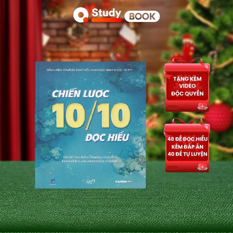 Sách Chiến lược 10 10 Đọc hiểu - sách Văn rèn kỹ năng đọc hiểu học sinh THCS - THPT QANDA Study Book