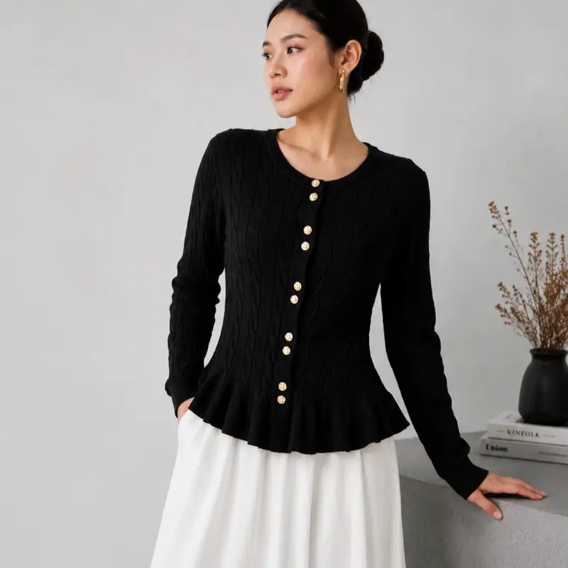 Dear Mirae - Lucienne Top | Blouse Atasan Wanita / Korean Style / Cardigan / Minimalist Elegant Premium