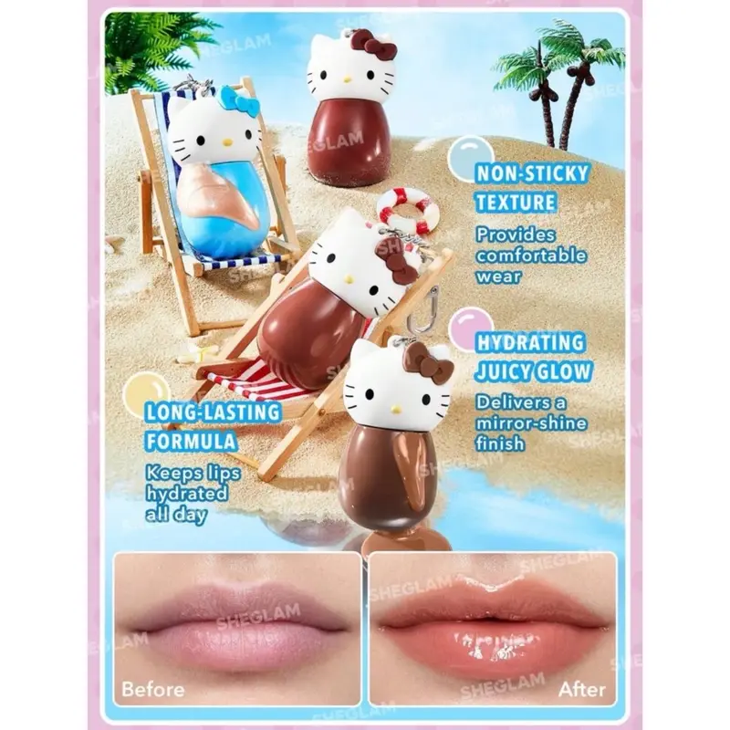 SHEGLAM Hello Kitty Poolside Perfection Lip Glaze lip gloss 2