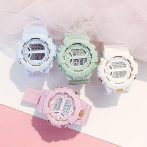 Jam Tangan Digital Wanita Warna Pastel – Cute, Sporty, LED Display, Water Resistant Watch