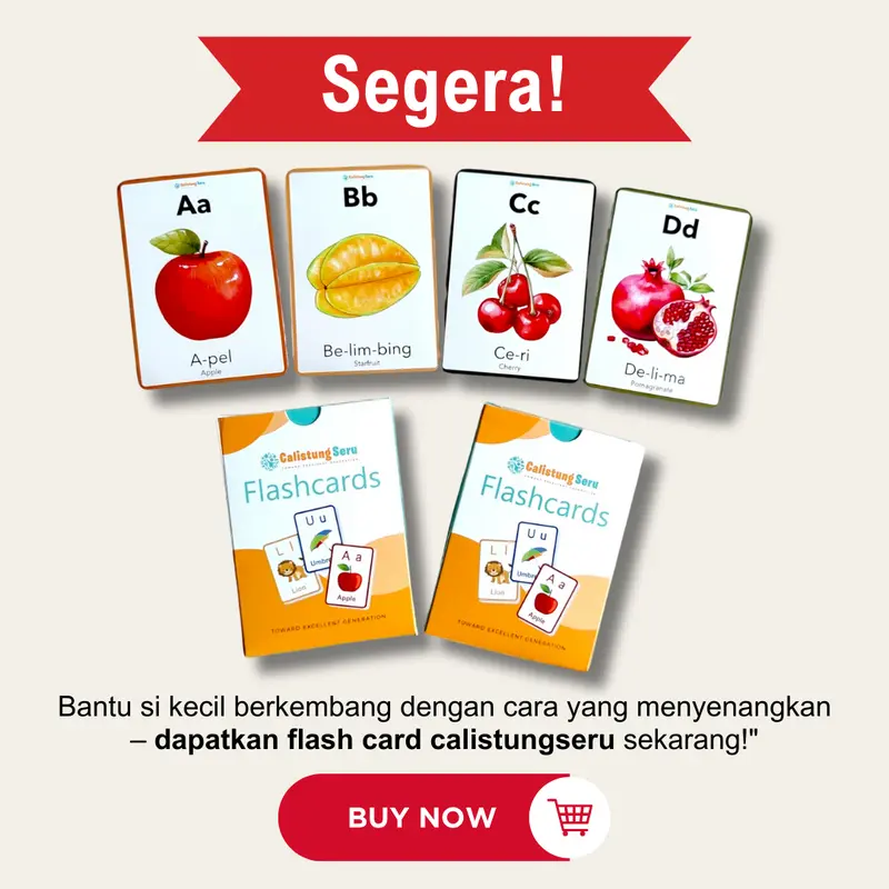 Flash Card Anggota Tubuh - Binatang - Buah - Sayur Bahasa Indonesia Inggris Alat Belajar Anak Edukasi Kartu Hadiah Toys 7