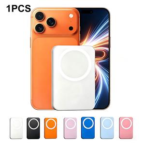 15W ワイヤレス充電対応モバイルバッテリー、5000mAh大容量、iPhone 17/16/15/14/13/12 Pro・Pro Max対応、コンパクト急速充電器