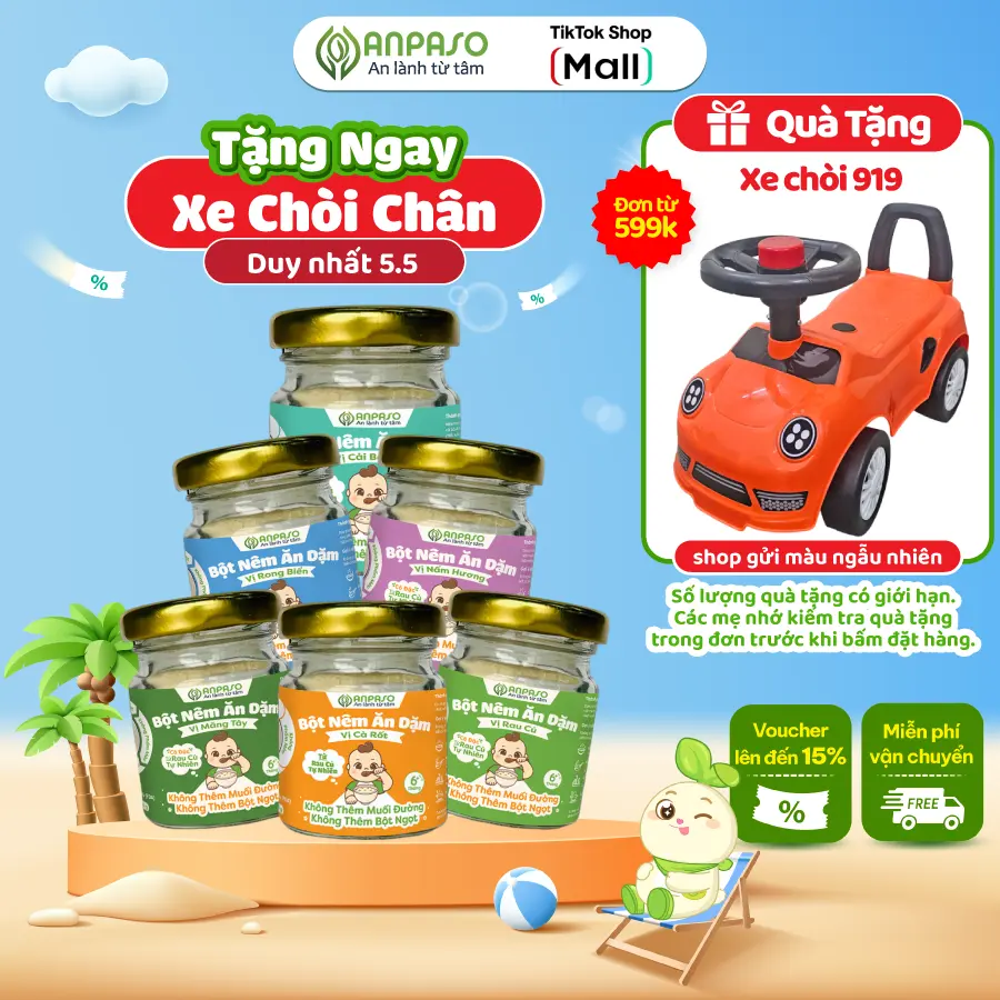 Bột Nêm Vị Rau Củ, Nấm Hương, Măng Tây, Rong Biển, Cà Rốt, Cải Bó Xôi - Gia Vị Hạt nêm Tự Nhiên