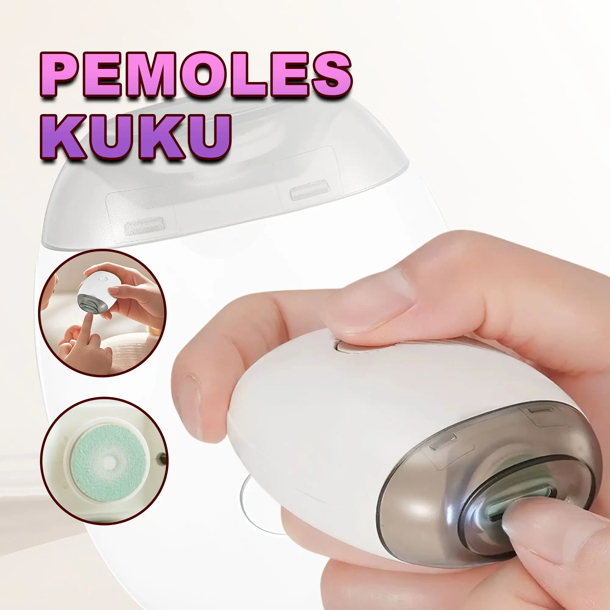 Pemoles Kuku Bayi Elektrik Rechargeable Mini USB Baby Nail Trimmer Alat Kikir Terbaru TX-9