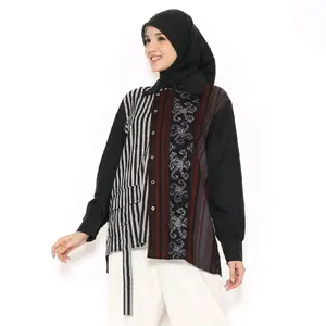 SAIARA ALULA KEMEJA BATIK KOMBINASI KATUN YOYOBO