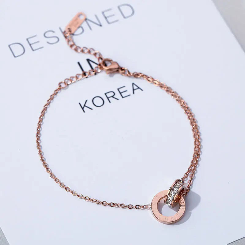 Gelang kaki koin titanium anti karat Premium