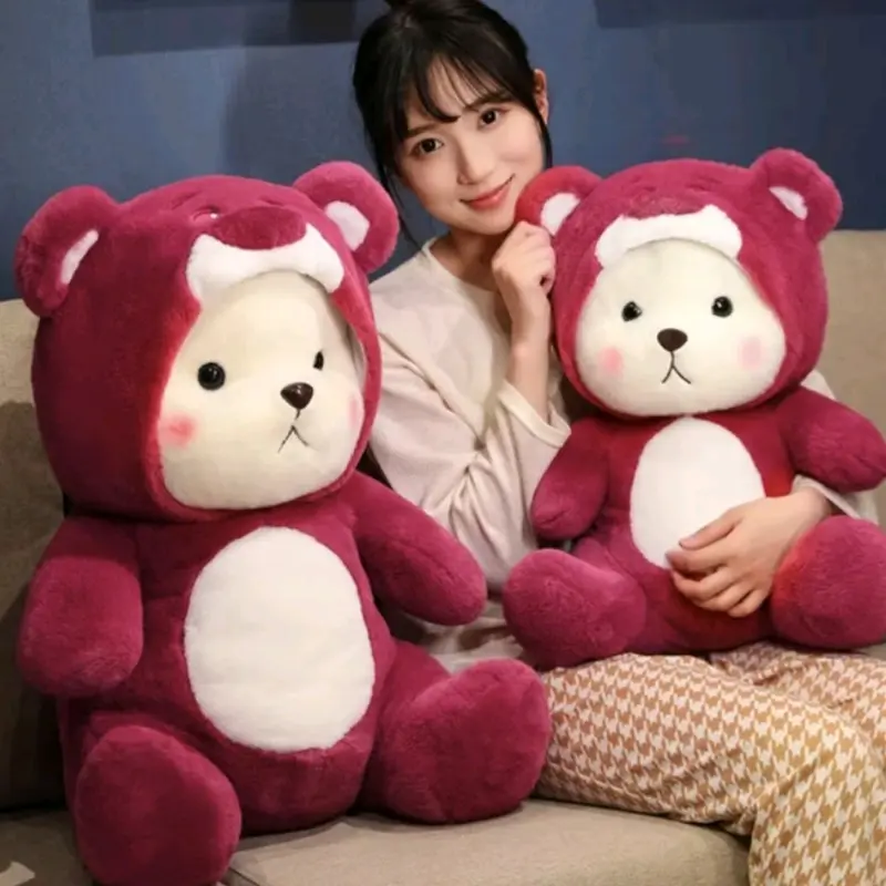 Bear costum lotso dan stit XL pake hodi bisa dilepas pasang sangat lucu dan menarik untul di mainkan bahan halus dan lembut uk 40cm Toys 4