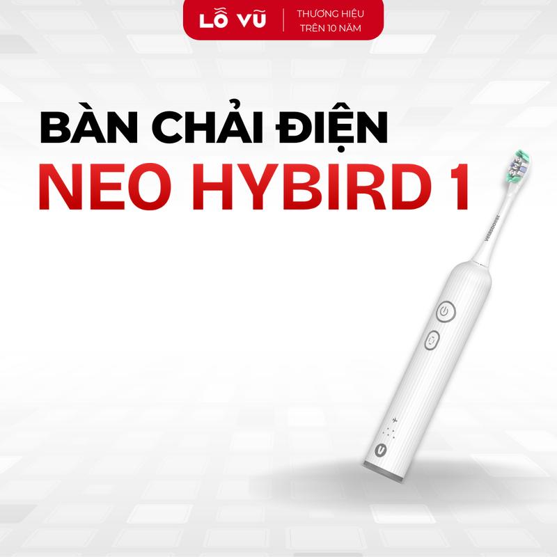 Bàn chải điện cao cấp velasboost NEO HYBRID 1, Xoay + Rung kết hợp, Kháng nước, Pin lâu, Đầu bàn chải thay thế - Lỗ Vũ, vuabanlo