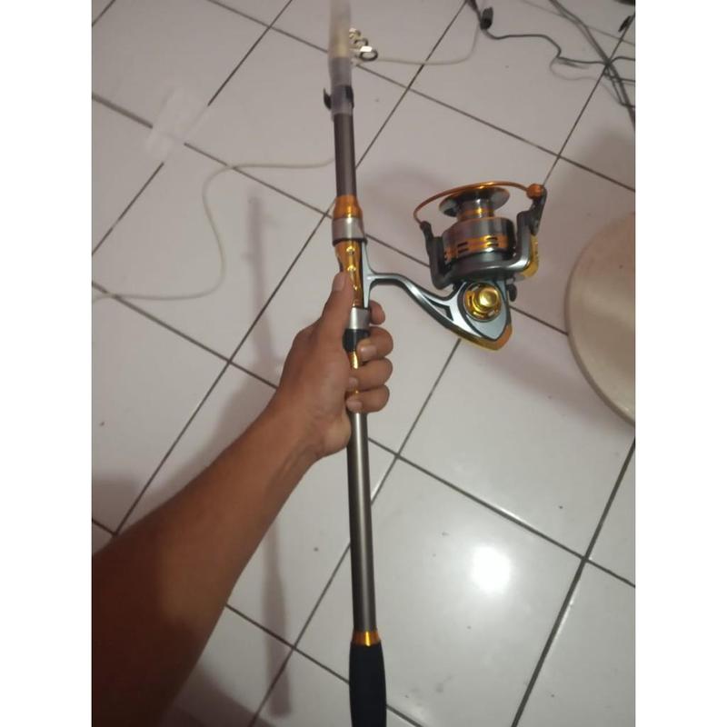 Set Joran Pancing Laut Kekuatan Max 20kg Reel Spinning 10 Ball Bearing DB6000 Joran Laut panjang 300cm Paket Mancing Mania Alat Ikan 5