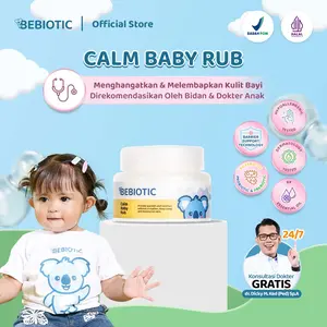 Bebiotic Calm Baby Rub 45ml - Cream Krim Bayi Diformulasikan dengan Tribiotics Prebiotic, Probiotic & Postbiotic, Cocok untuk Membantu Menghangatkan dan Menenangkan