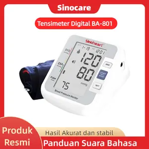 Alat Cek Tekanan Darah Otomatis Tensimeter Alat Pengukur Tensi Digital Sinocare BA-801 tensi meter Strip Gula alat tensi lengkap 1 set al at Alat Cek Tekanan Darah Otomatis Tensimeter Alat Pengukur Tensi Digital Sinocare BA-801 tensi meter Strip Gula alat tensi lengkap 1 set al at