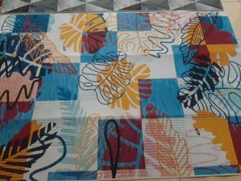 Product Review of RAJA - Karpet Lantai Eropa Anti Slip Bahan Polyester Alas Karet Motif Estetik Karpet Ruang Tamu Modern Carpet from R**i 0