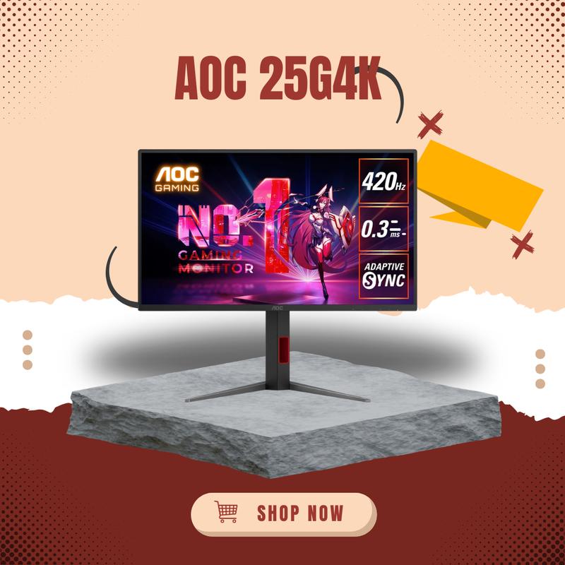 Màn Hình Gaming AOC 25G4K 24.5 Inch FHD IPS 300Hz 0.3ms HDR400 G-SYNC…