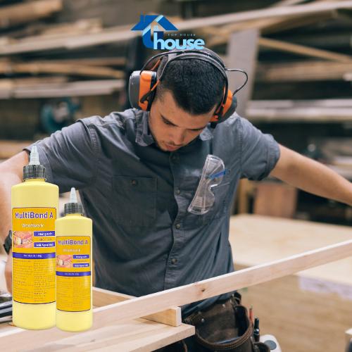 Keo sữa dán gỗ Tophouse Multibond A siêu dính, keo dán đa năng, nhanh khô, kháng nước, dán chuyên dụng cho các loại gỗ 5