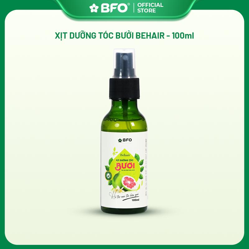 Xịt Tóc Tinh Dầu Bưởi BFO Behair 100ml Tinh Chất Từ Thiên Nhiên Giúp Kích Thích Mọc Tóc Phục Hồi Tóc Hư Tổn | Xịt Dưỡng Tóc Bưởi
