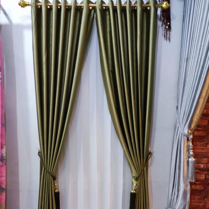 Gorden polos minimalis bahan blackout untuk pintu dan jendela Tali 4