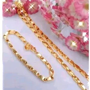 Kalung Padi Free Gelang Padi Medan Lapis Emas 24K Anti Karat