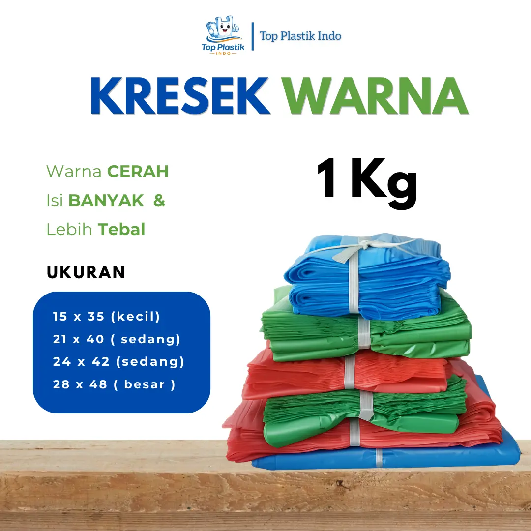 Kresek Warna Kiloan 1 Kg Tebal & Kuat Plastik HDPE Anti Bocor Banyak & Murah
