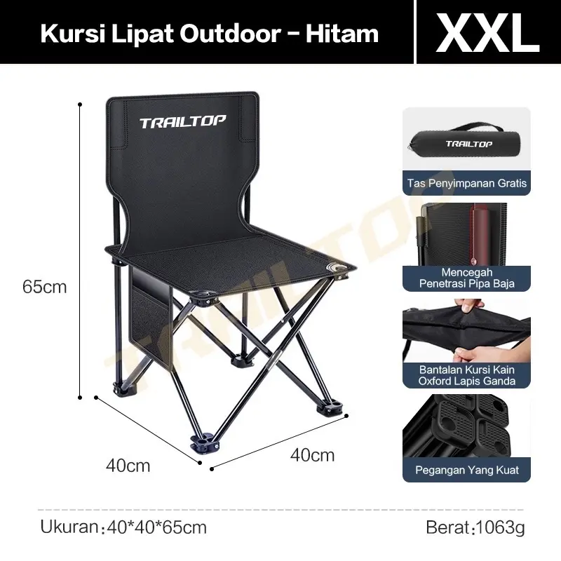 ( Makassar)kursi lipat portabel outdoor Camping Kursi Portable speeds dan trailtop 2