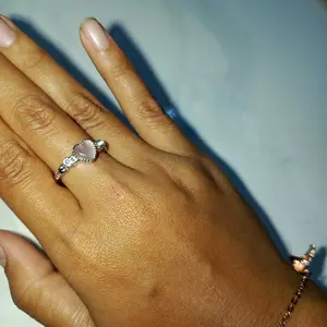 ❀Cc❀ K81 Cincin Hana Love Hati Pink Cupid/Cincin Wanita Silver Kawai Style