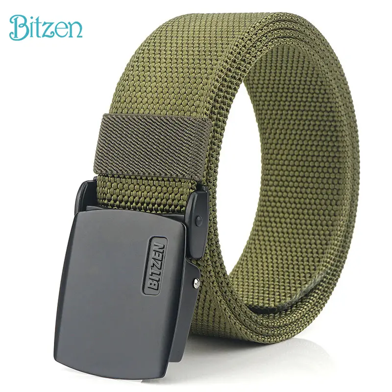 Bitzen Ikat Pinggang Pria Canvas Sabuk Casual Nylon Premium 5