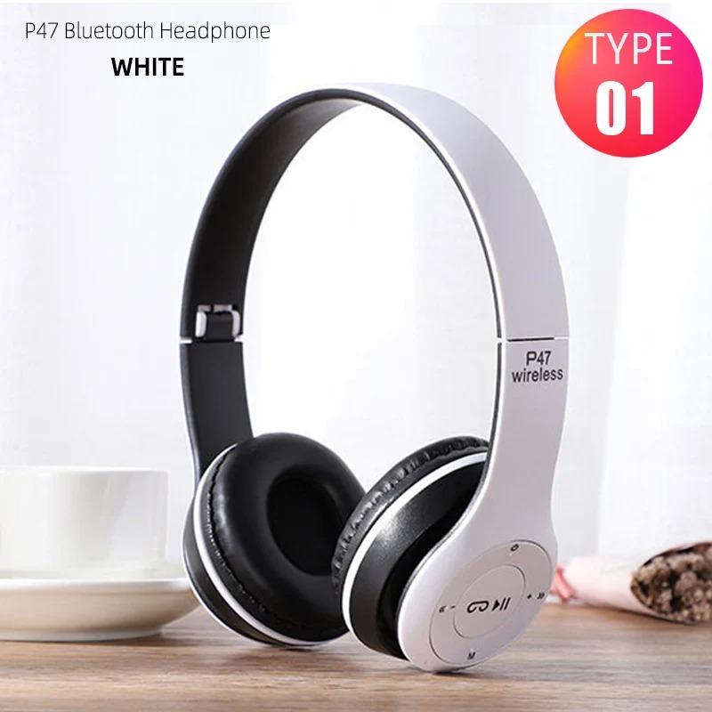 Product Introduction of P47 Bluetooth 5.0 Wireless Headphone Foldable HIFI Stereo Bass Earphone Kid Helmet Gift With Mic USB Adaptor For iPhone Game 18