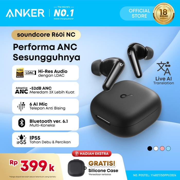 Sound Core R60inc Promo Soundcore R60i NC (R50i NC Upgrade) by Anker, Real-Time Adaptive ...