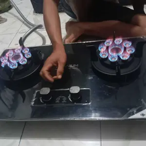 Kompor Tanam 2 Tungku Lipat + Timer Niko Titanium Flip Plus Stainless