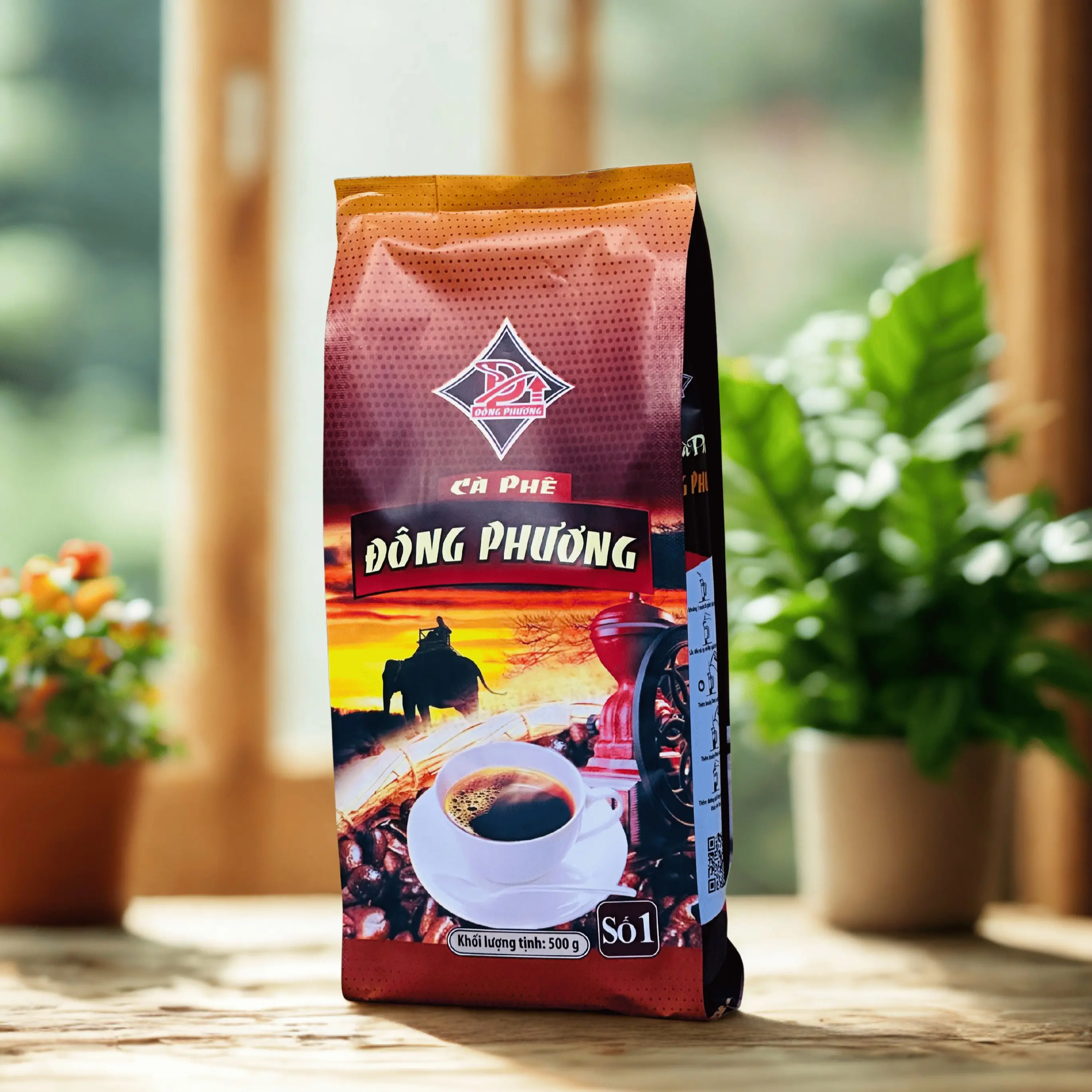 Cà Phê Đông Phương Số 1 (500g/gói) -Cafe Truyền Thống, Vị Đậm Đà, Thơm Nhẹ