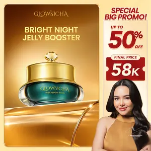 [BPOM] Glowsicha Brightening Night Cream Jelly Booster - Krim dengan Efek Booster untuk Mencerahkan dan Menjaga Kelembaban Kulit Wajah