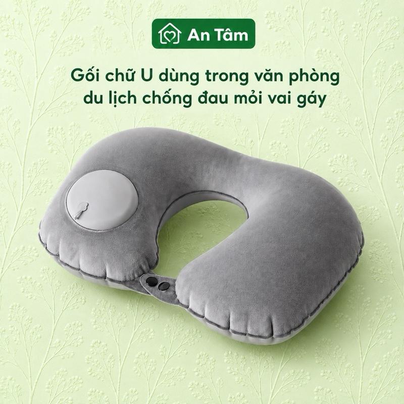 Gối Cổ Chữ U Gấp Gọn – Gối Hơi Du Lịch, Ngủ Văn Phòng, Hỗ Trợ Giảm Mỏi Cổ Vai…