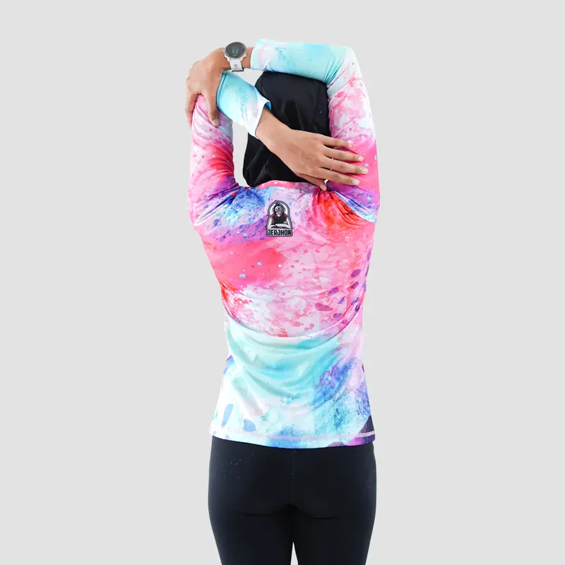 Jerjhon Jersey Lari Women Slimfit - Run Series Fun Flow 2.0 pelindung sinar uv Wanita Panjang 5