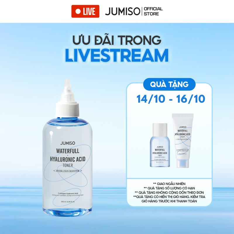 [KOL] Nước hoa hồng cấp ẩm JUMISO Waterfull Hyaluronic Acid Toner 250ml