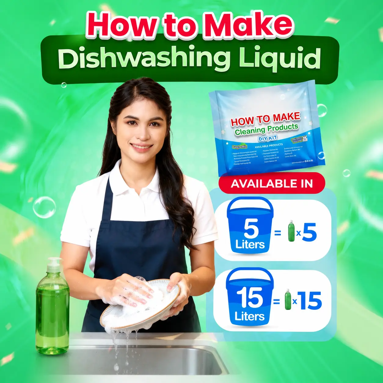 DIY REGULAR DISHWASHING LIQUID KIT