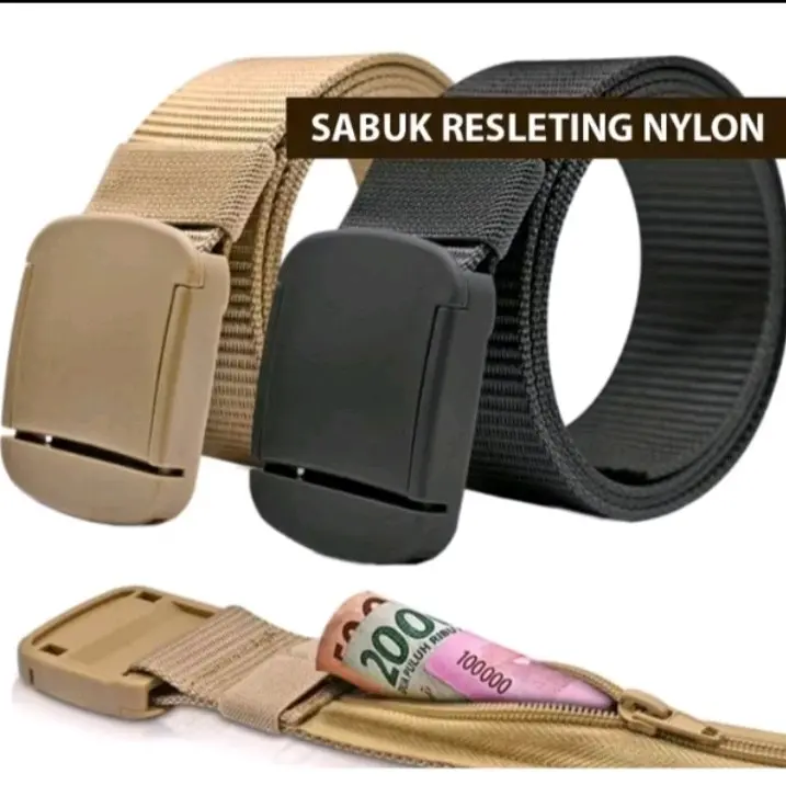 Ikat Pinggang Model Nylon Sikep(Sabuk Resleting)  kaes Kanvas kopel tactical set