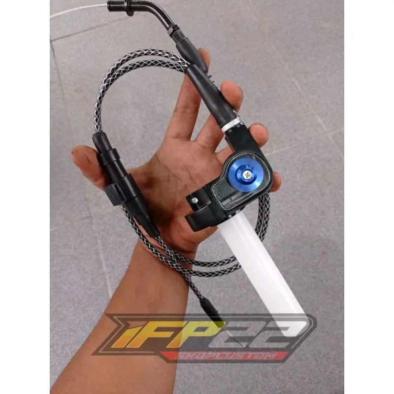 gas spontan KTM transparan full besi / gas spontan rx king kabel karbon cabang / gas spontan +hand grip