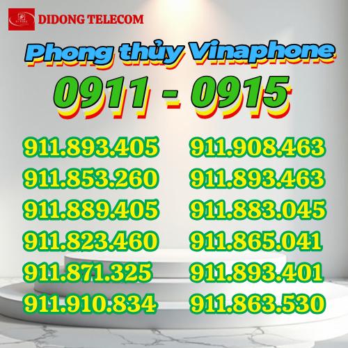 Sim phong thủy Vinafone đầu 091 sim mới nguyên kít .