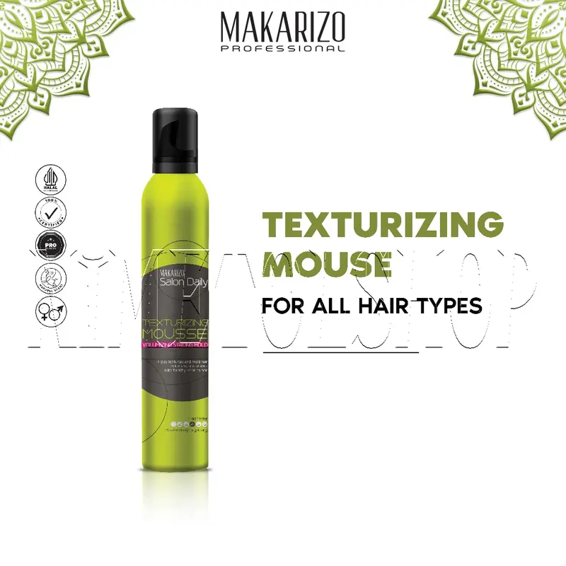 MAKARIZO Professional Salon Daily Texturizing Mousse 376ml VOLUMIZING STRONG HOLD Hair Styling Foam Rambut 3