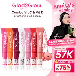 [New Shade] Glad2Glow Brightening Lip Serum - BERRY SODA SHADE READY STOCK!!! VC-IP Vitamin E 3in1  Lip Serum Treatment  Melembabkan Mencerahkan Bibir Gelap Lip Tint Warna Natural Glowing Tahan Lama Buildable Natural Lip Color Care G2G