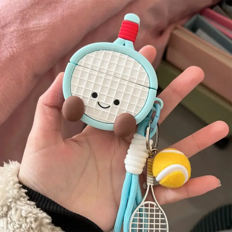 Hộp Đựng Tai Nghe Không Dây, Phong Cách Thể Thao, Thiết Kế Bóng Tennis Ping Pong Sáng Tạo LYY, Tương Thích Với IPhone Apple Airpods 1 2 3 4 Pro, Tai Nghe Bluetooth, Vỏ Bảo Vệ Chống Sốc 0