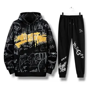 Setelan HOODIE WHY Set Kaos hoodie Dan Celana Jogger unisex Pria Wanita Tebal