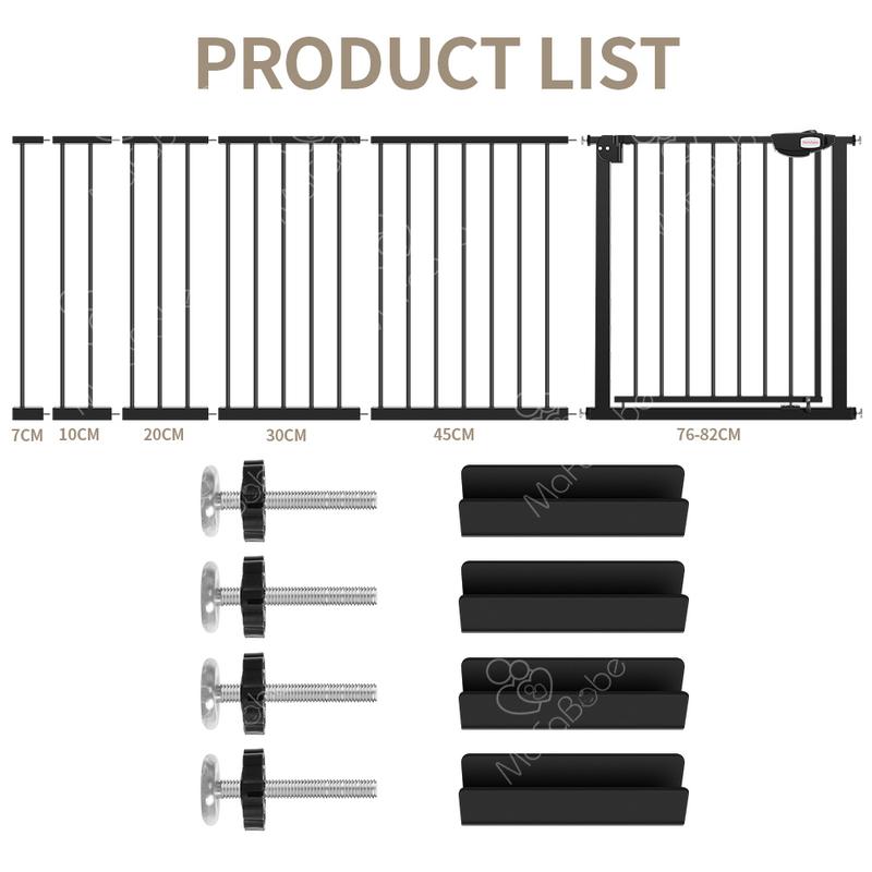 Product Introduction of Mafababe 3 Safety Lock Baby Safety Gate Auto-Close Lock One Handed Operation Gate With Security Lock Rail Pagar Bayi Pets Gate 85